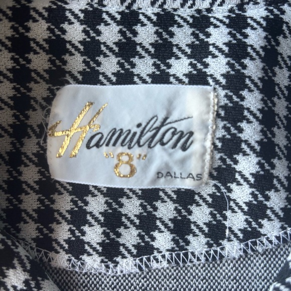 Vintage 1950/1960’s Houndstooth blouse by Hamilton - size S/M - Picture 2 of 3